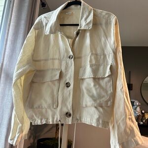 Women's Cream linen Jacket C&C California Xl